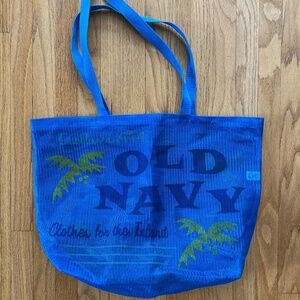 3/$10 Old Navy Blue Netted Beach Bag Y2K